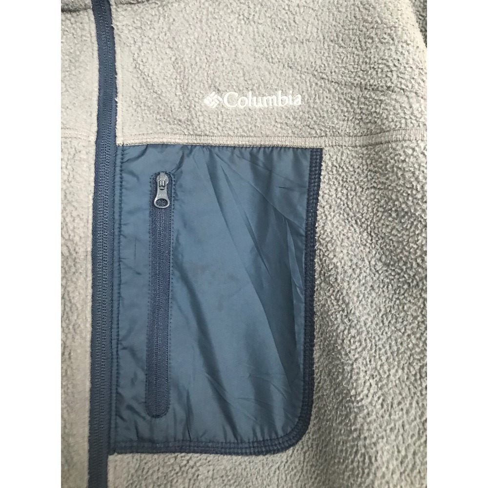 Columbia Men's Gray Fleece Full Zip Jacket XXL Warm Outdoor Layer - Picture 5 of 6